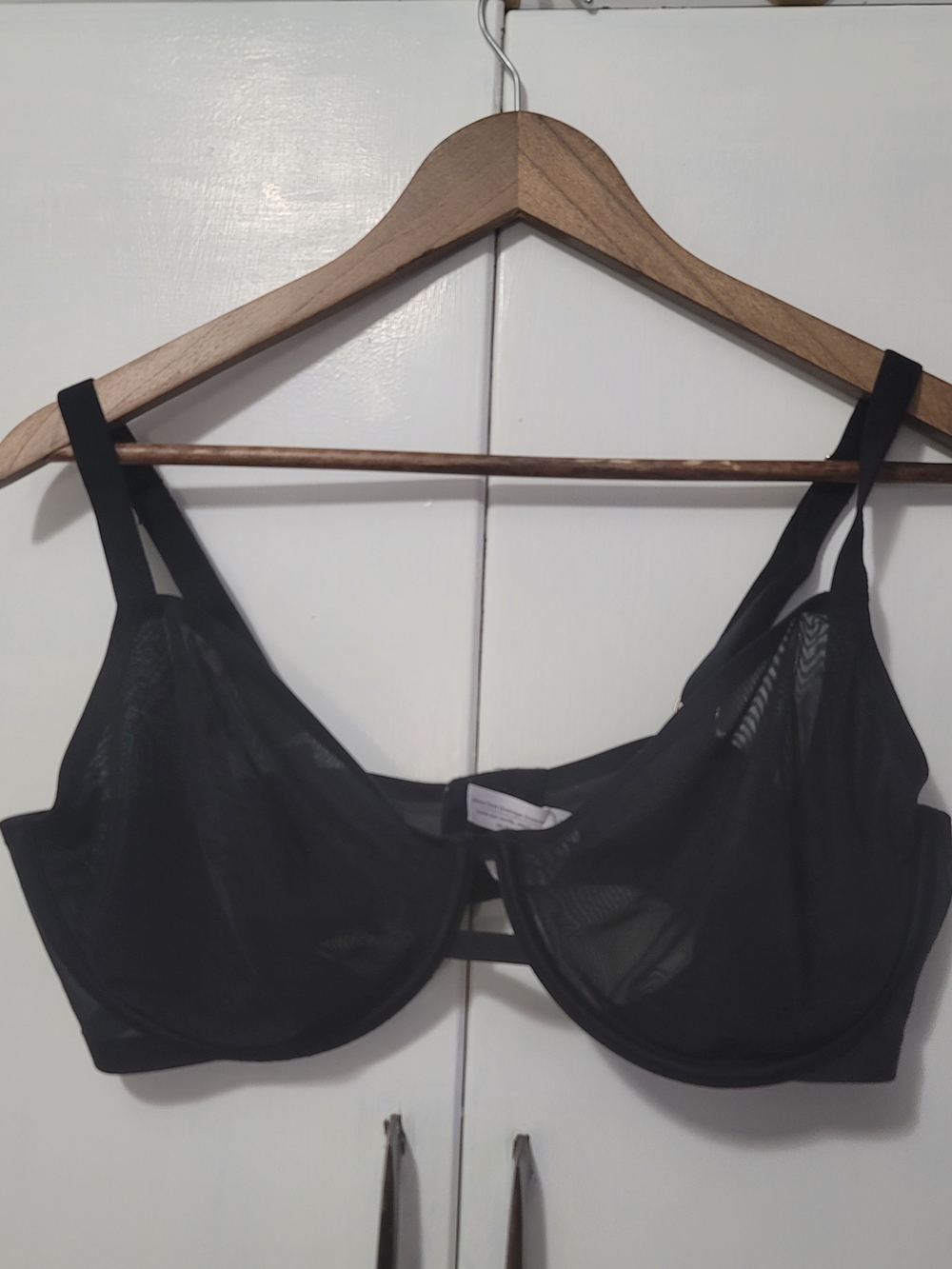 Auden Sheer Black Underwire Bra
